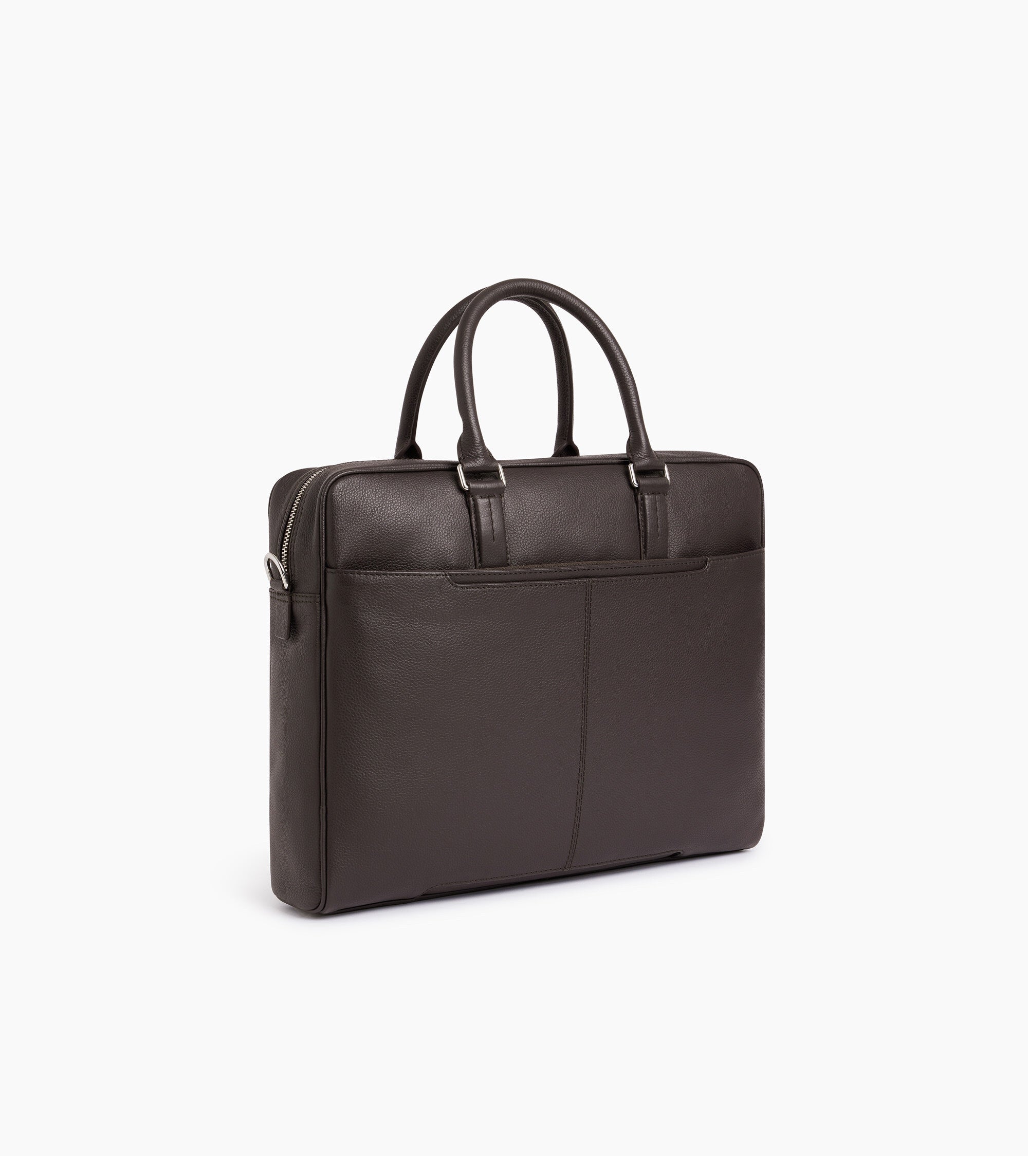 15" Charles Aktentasche aus genarbtem Leder mittleres Modell