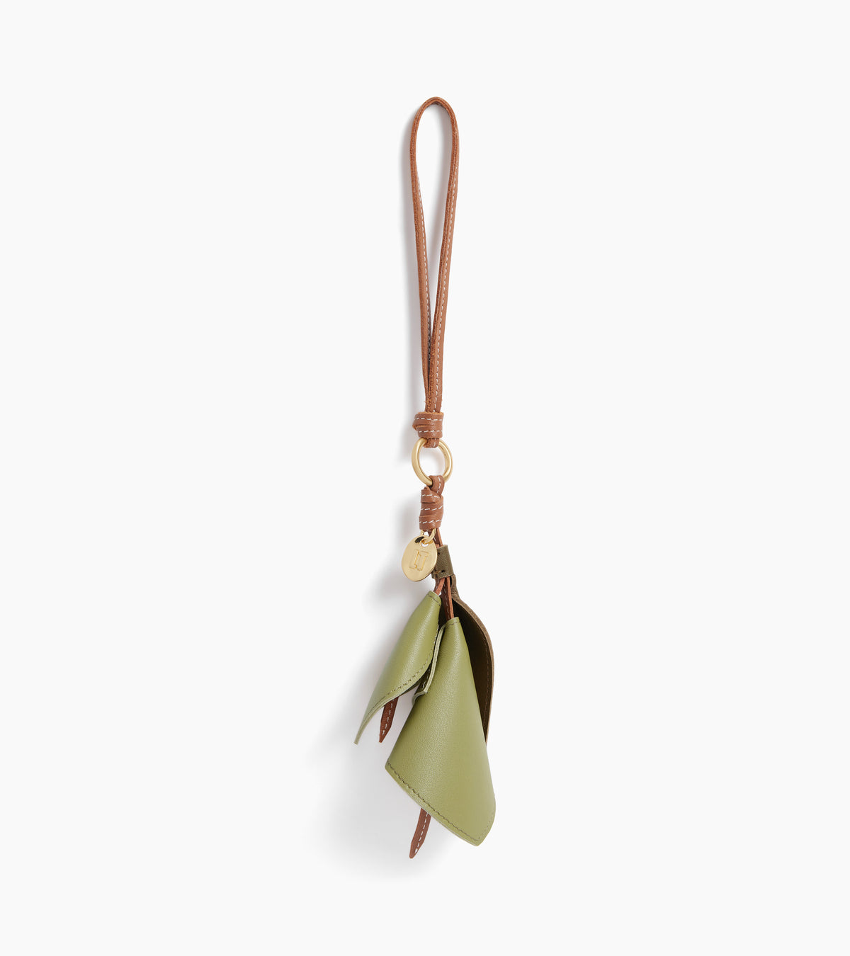 Smooth leather flower charms