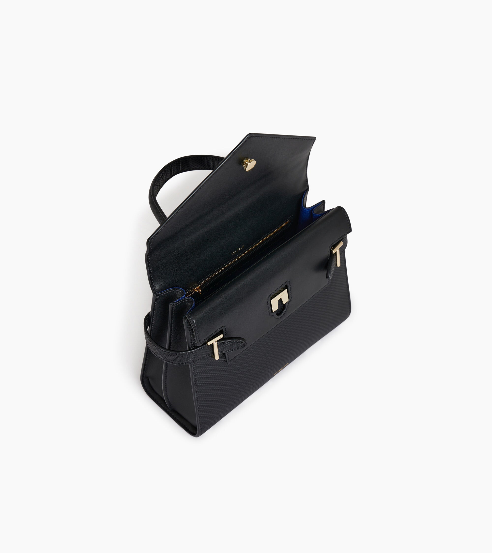 Mittelgroße Handtasche Emilie aus T-Signaturleder mit Doppelklappe