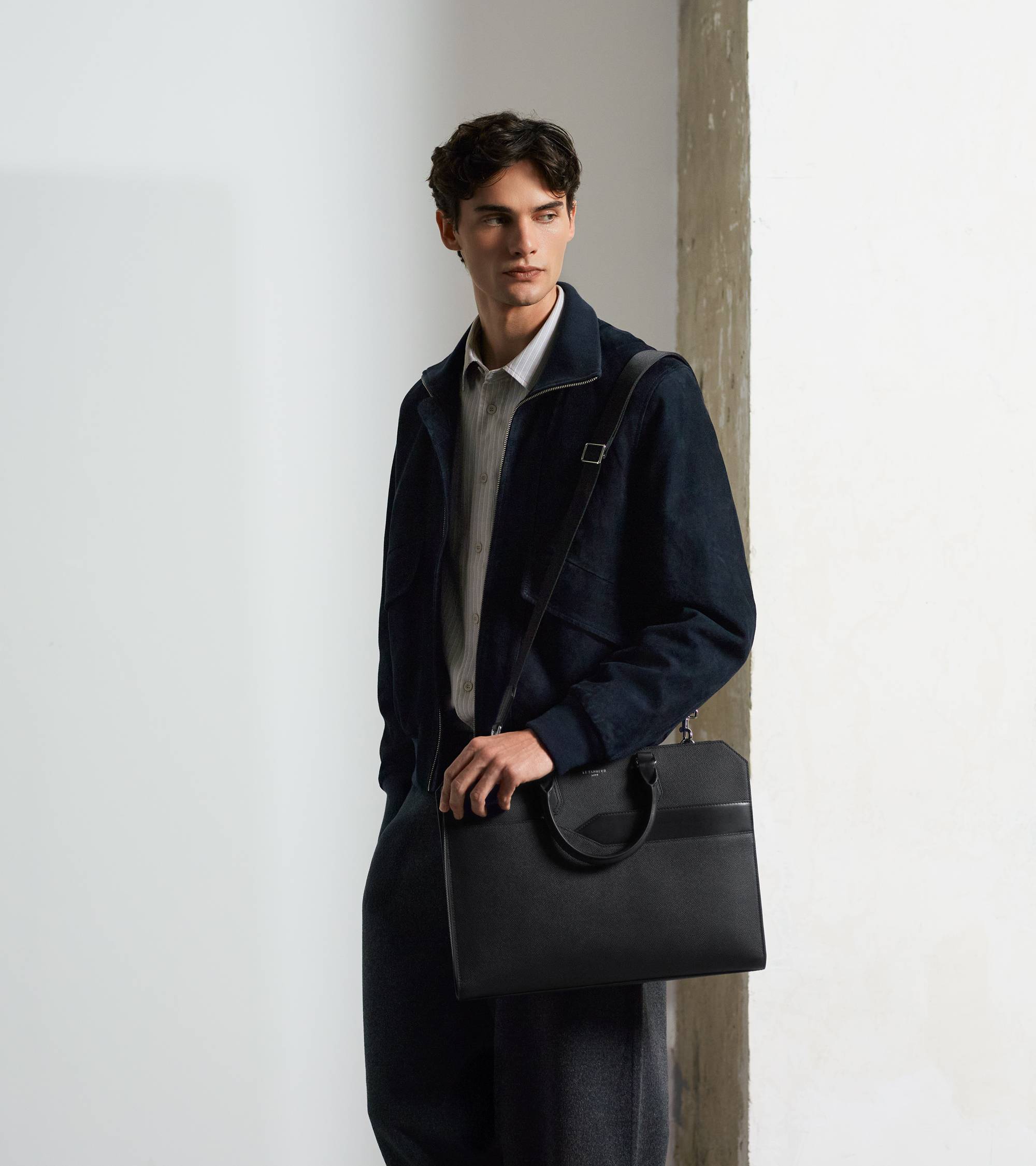 Porte documents 15 Gaston en cuir grain croisé