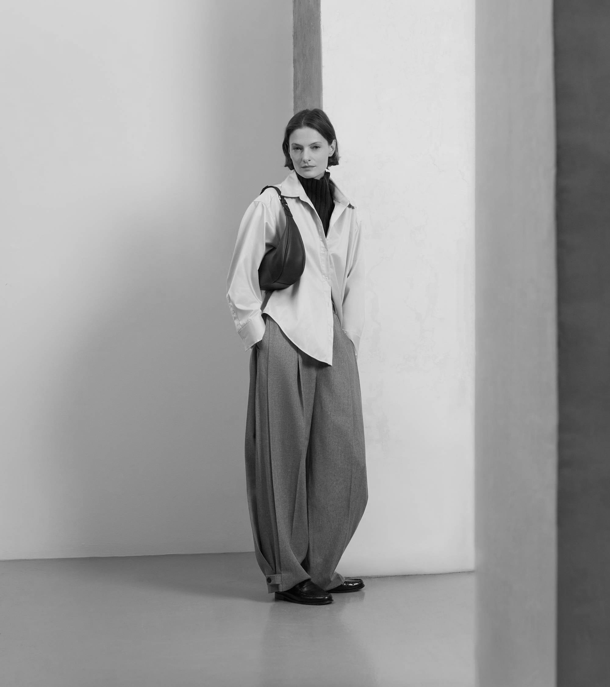 Petit sac hobo Juliette en cuir grainé