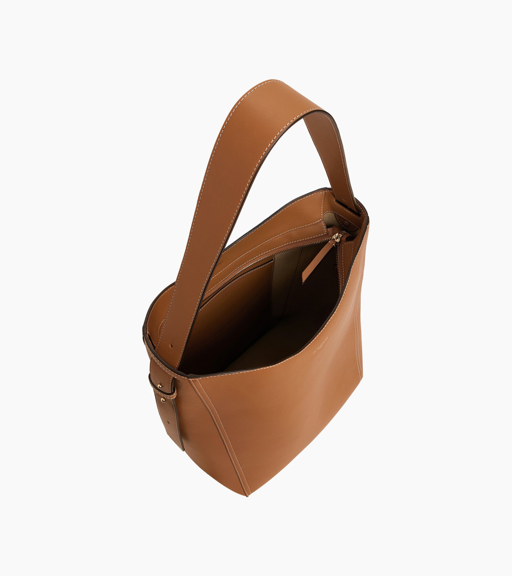 Mittelgroße Hobo-Tasche Céleste aus Glattleder