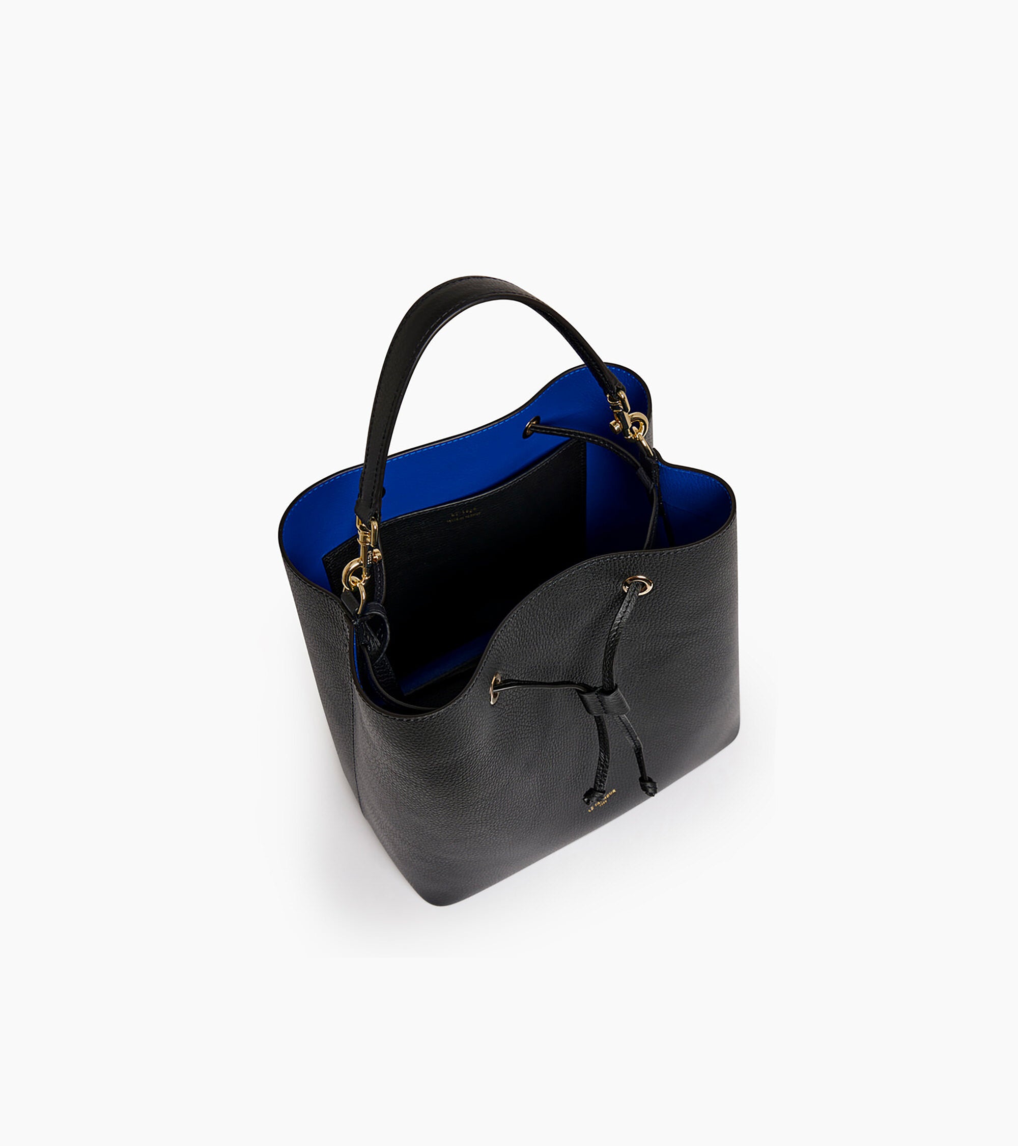 Louise large grained leather bucket bag