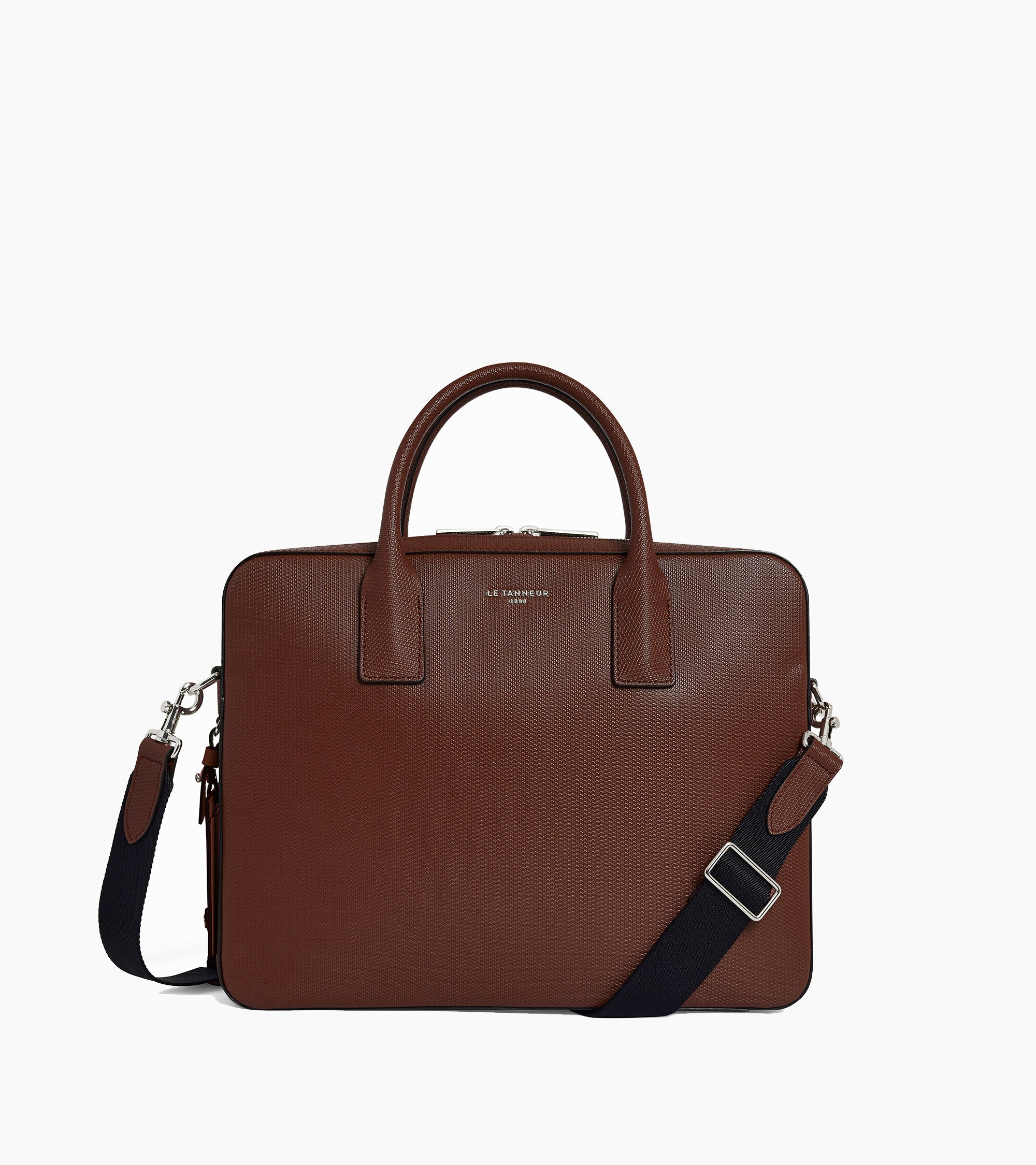 Emile slim, 14" briefcase in signature T leather