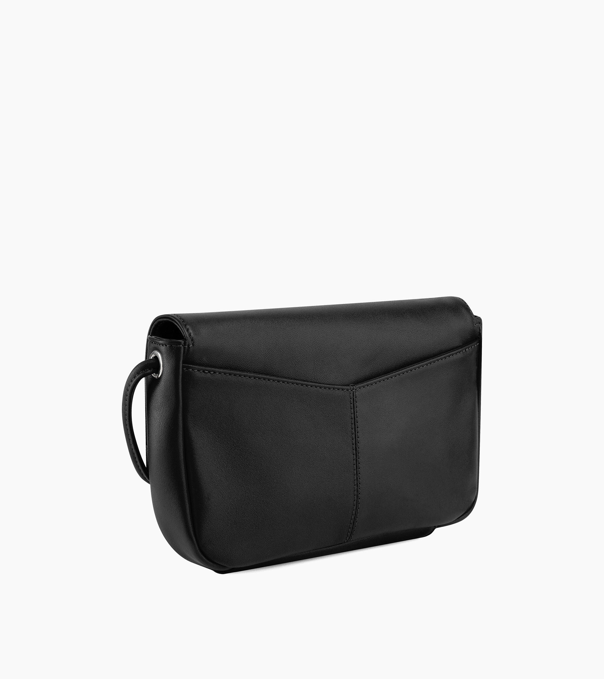 Charlotte smooth leather clutch bag with removable shoulder strap