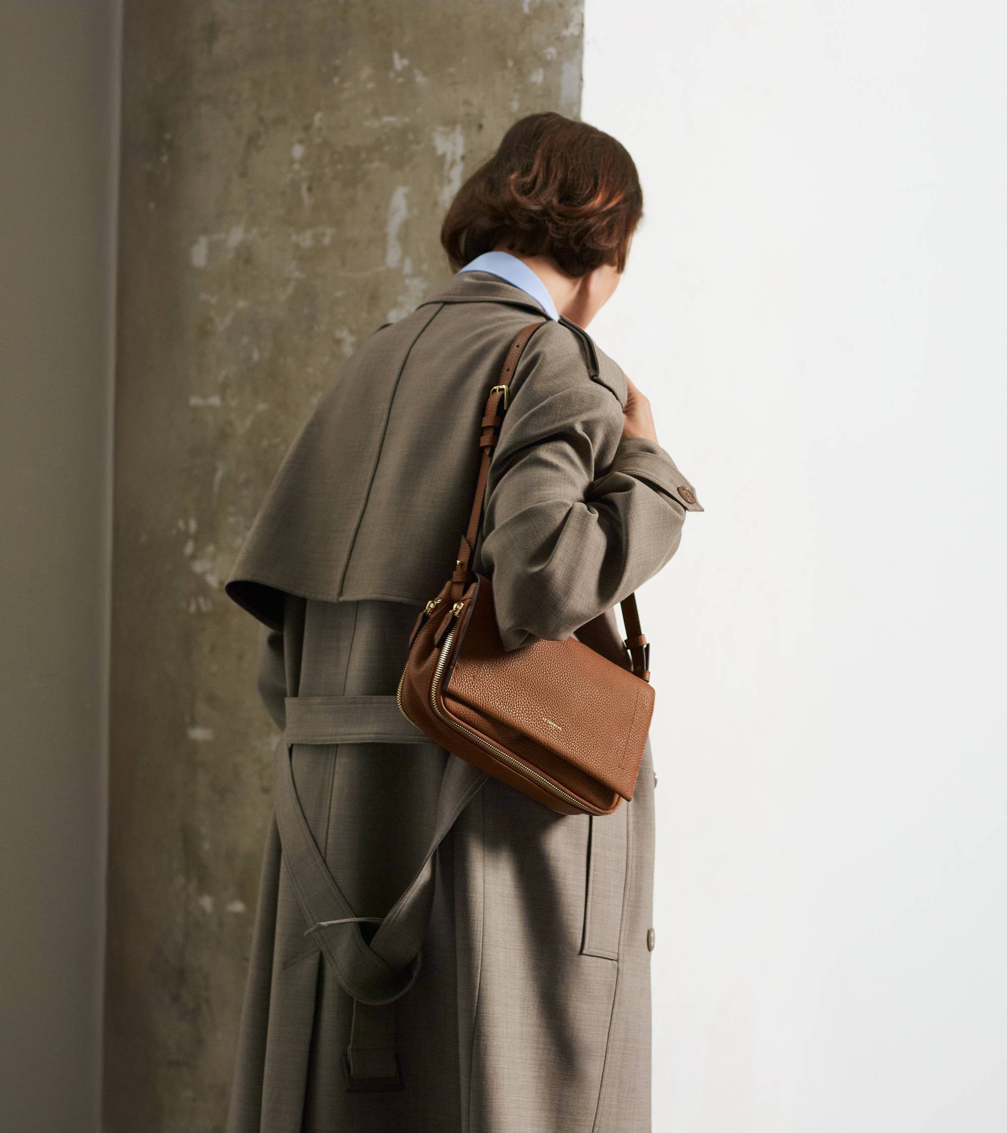 Petit sac bandoulière Aurore en cuir grainé