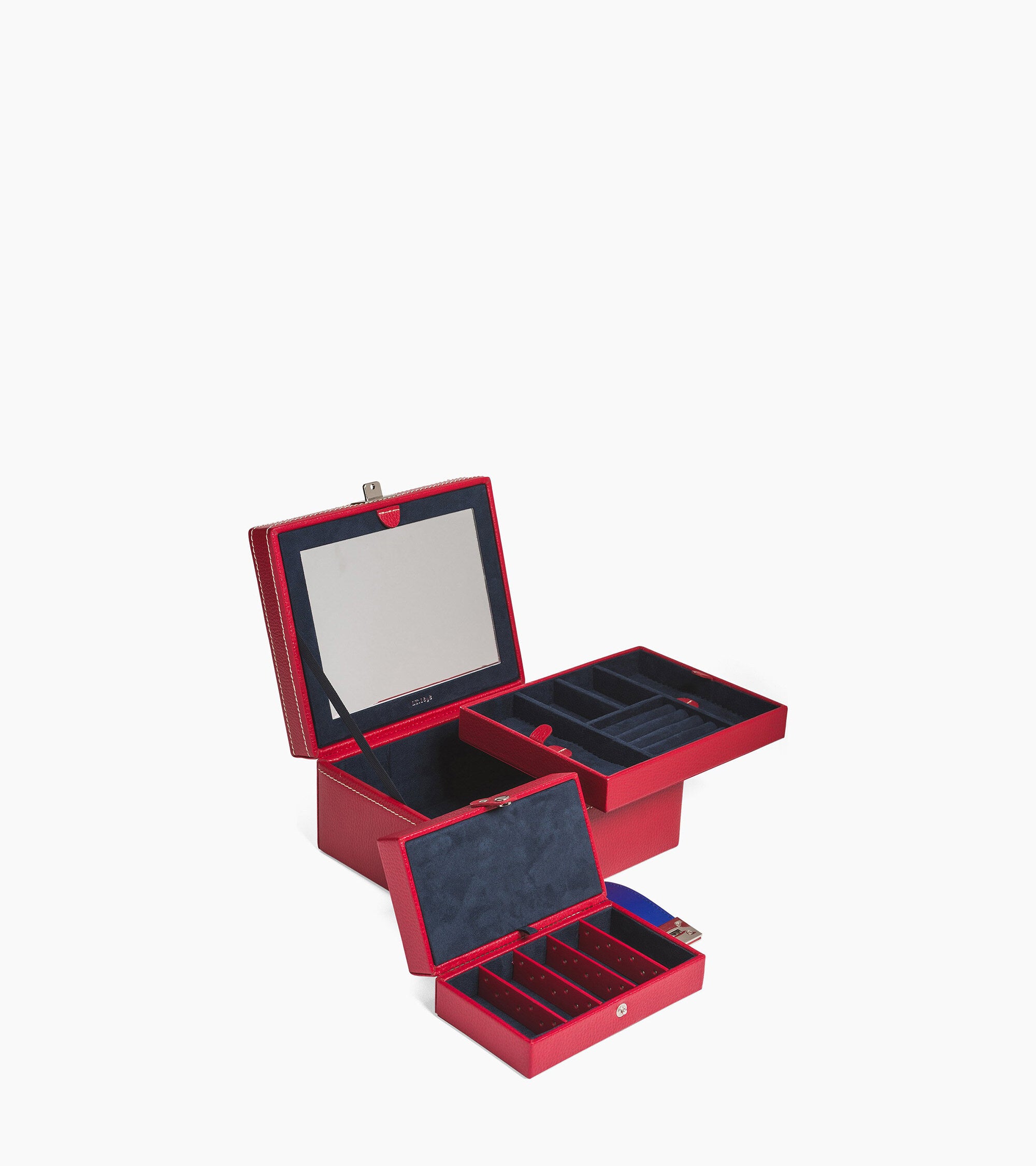 Medium jewellery box in leather