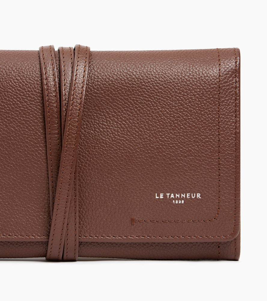 Travel jewelry box in leather