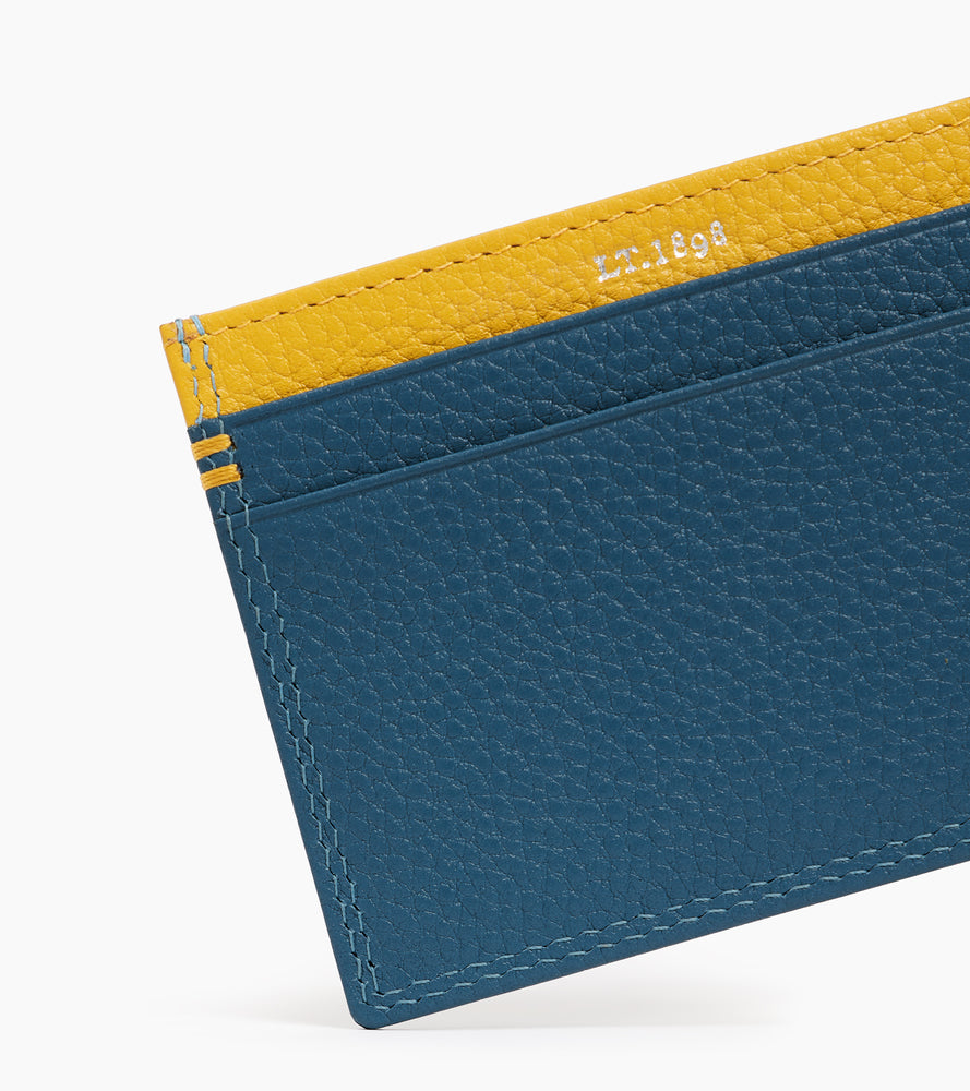 Porte cartes en cuir grainé