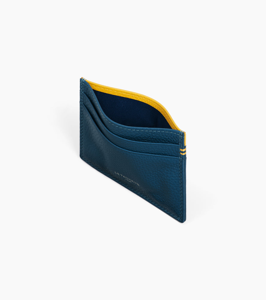 Porte cartes en cuir grainé