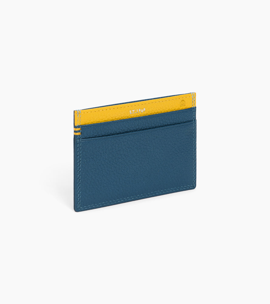 Porte cartes en cuir grainé
