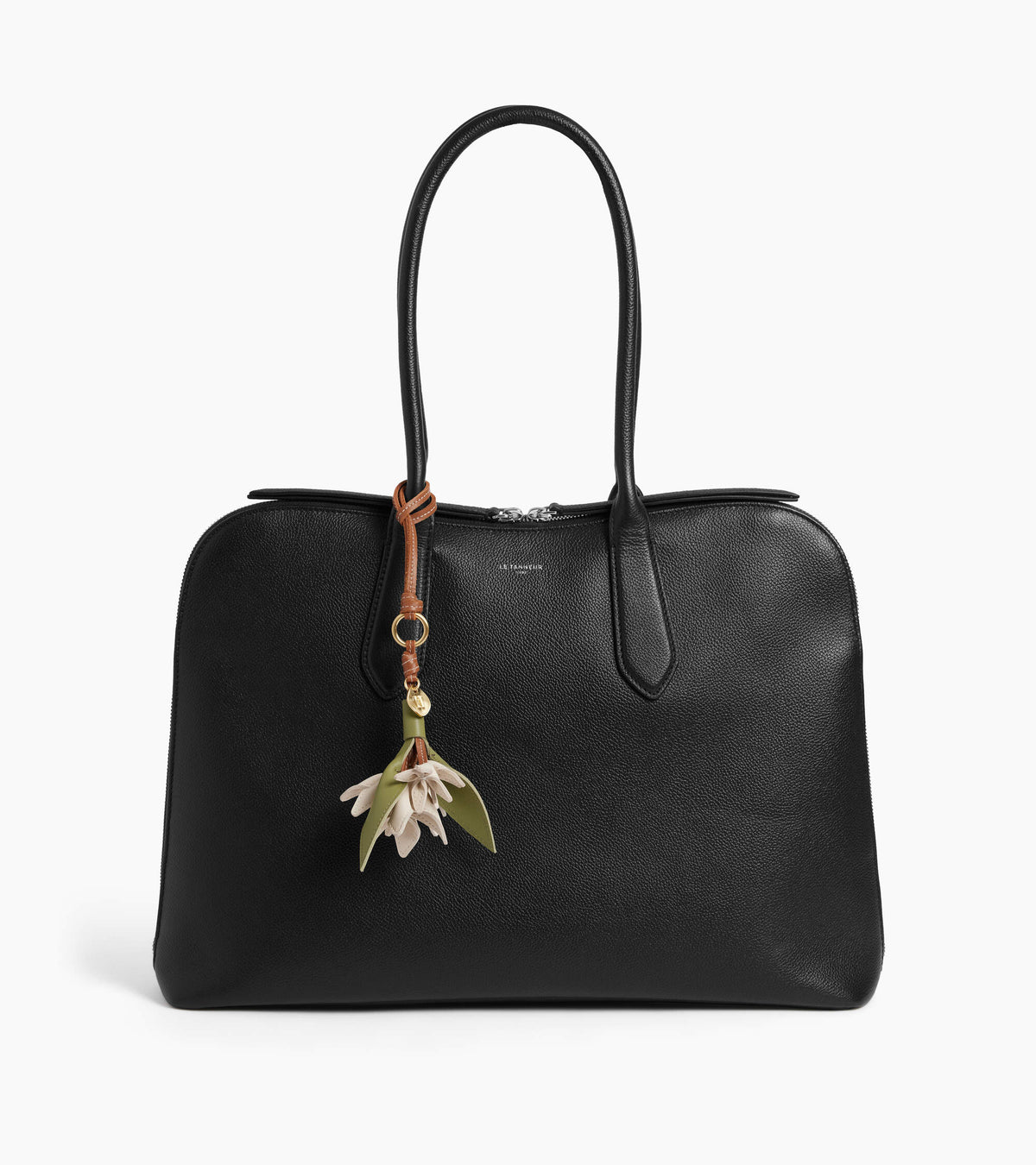 Smooth leather flower charms