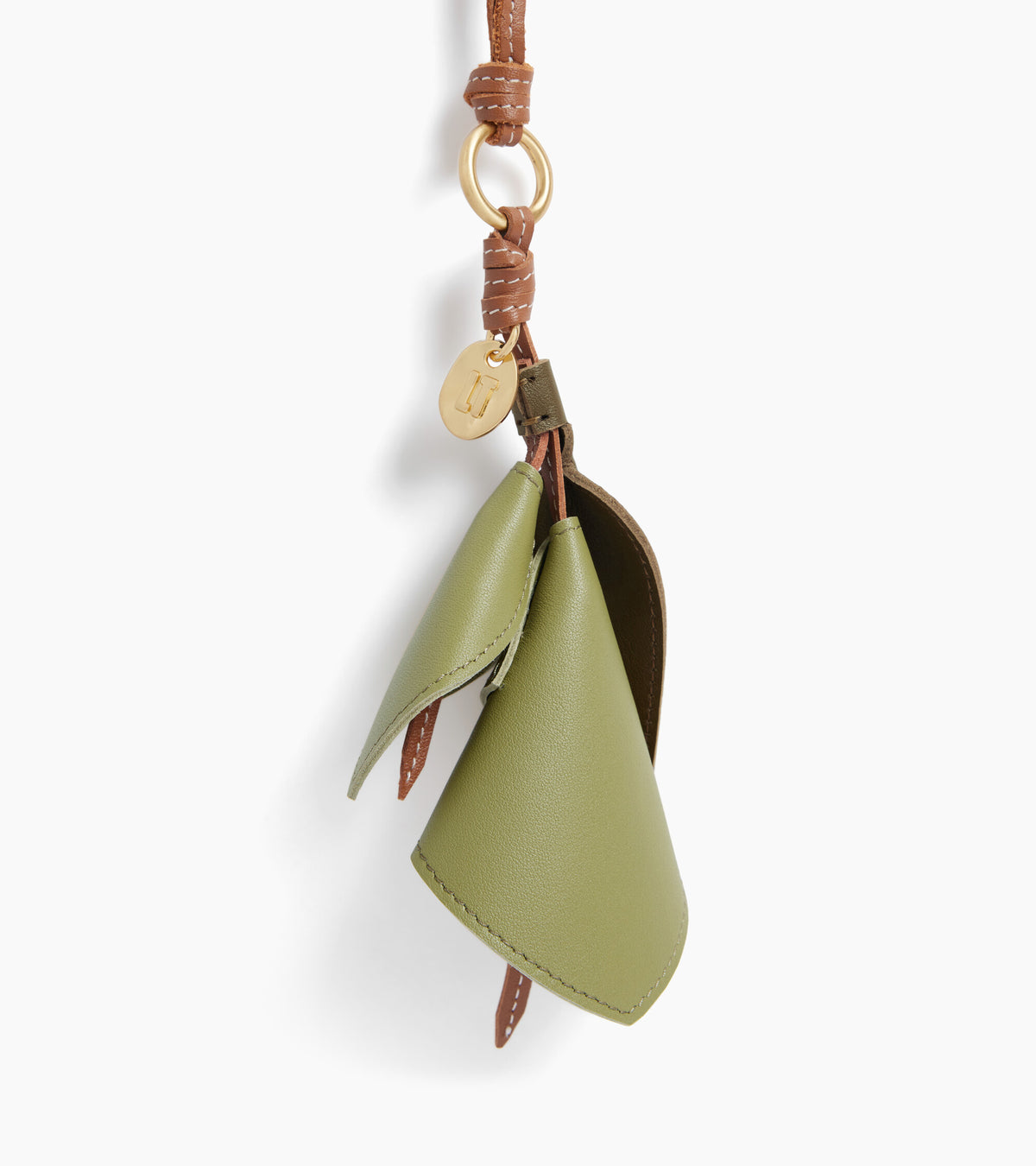 Smooth leather flower charms