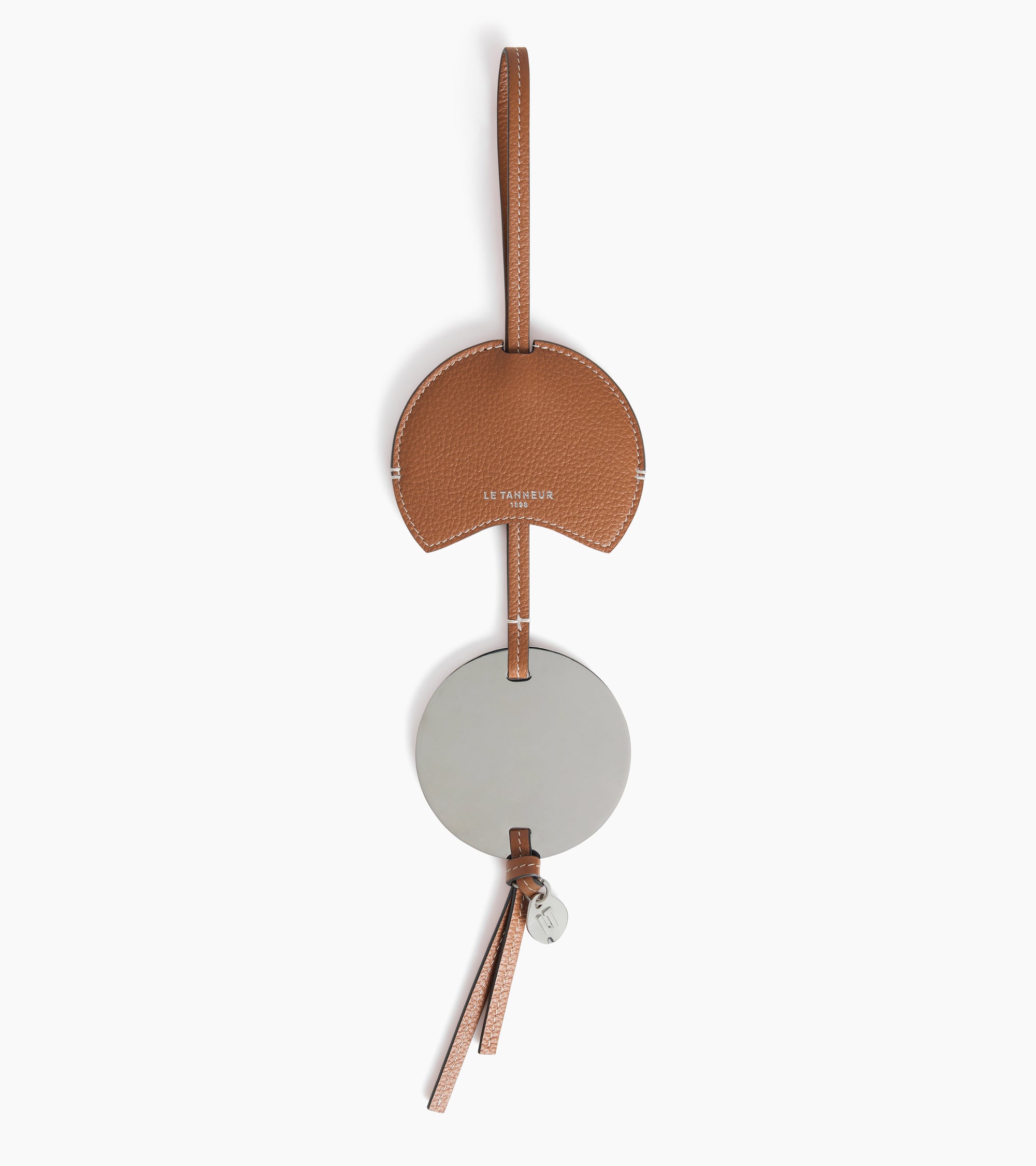 Miroir charms en cuir grainé