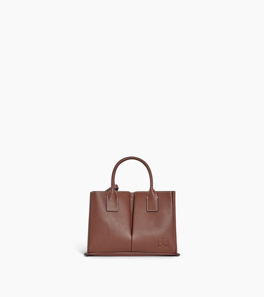 Elena small handbag in grained leather