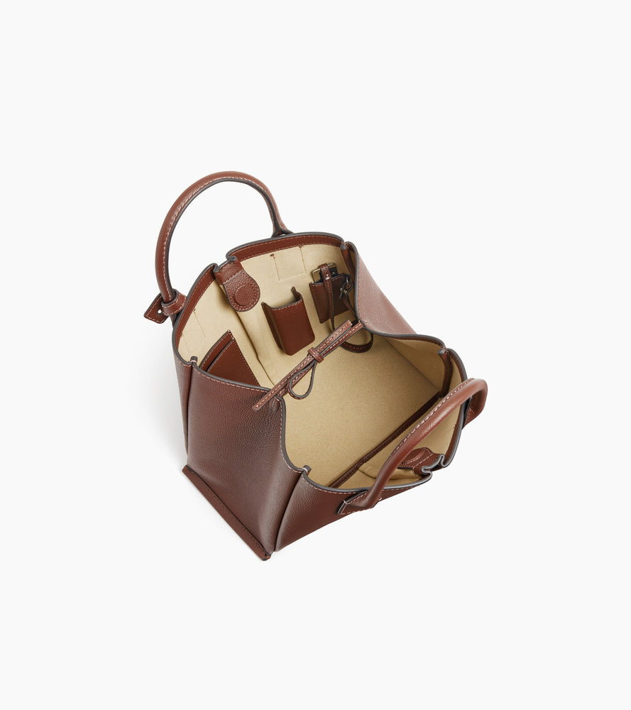 Elena small handbag in grained leather