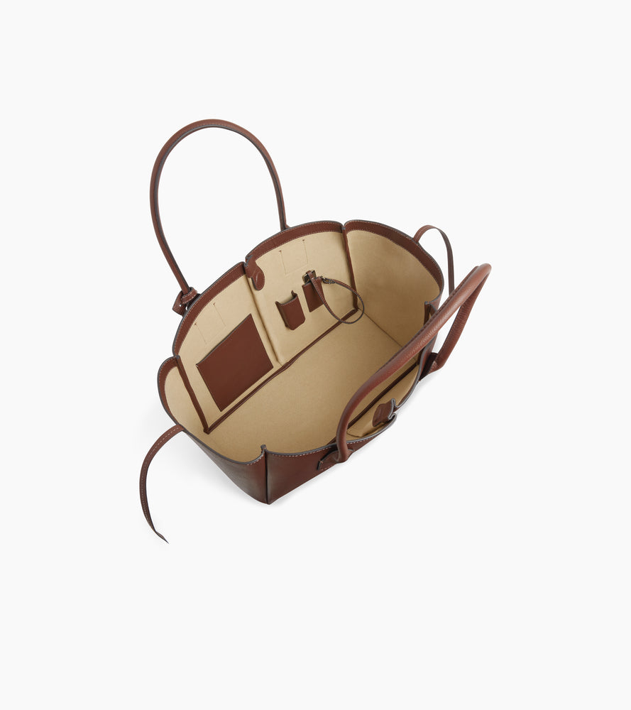 Elena large tote bag in grained leather