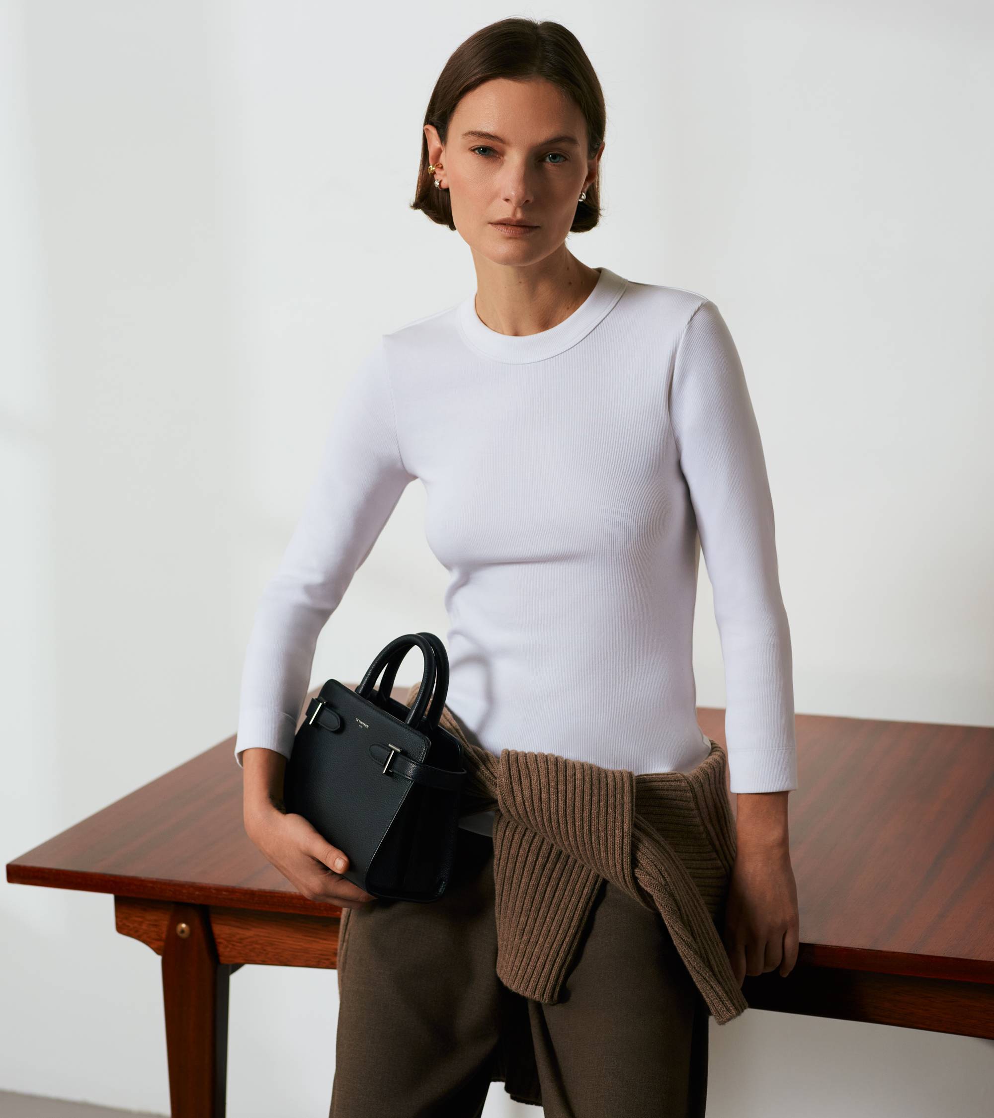 Emilie small handbag in pebbled leather