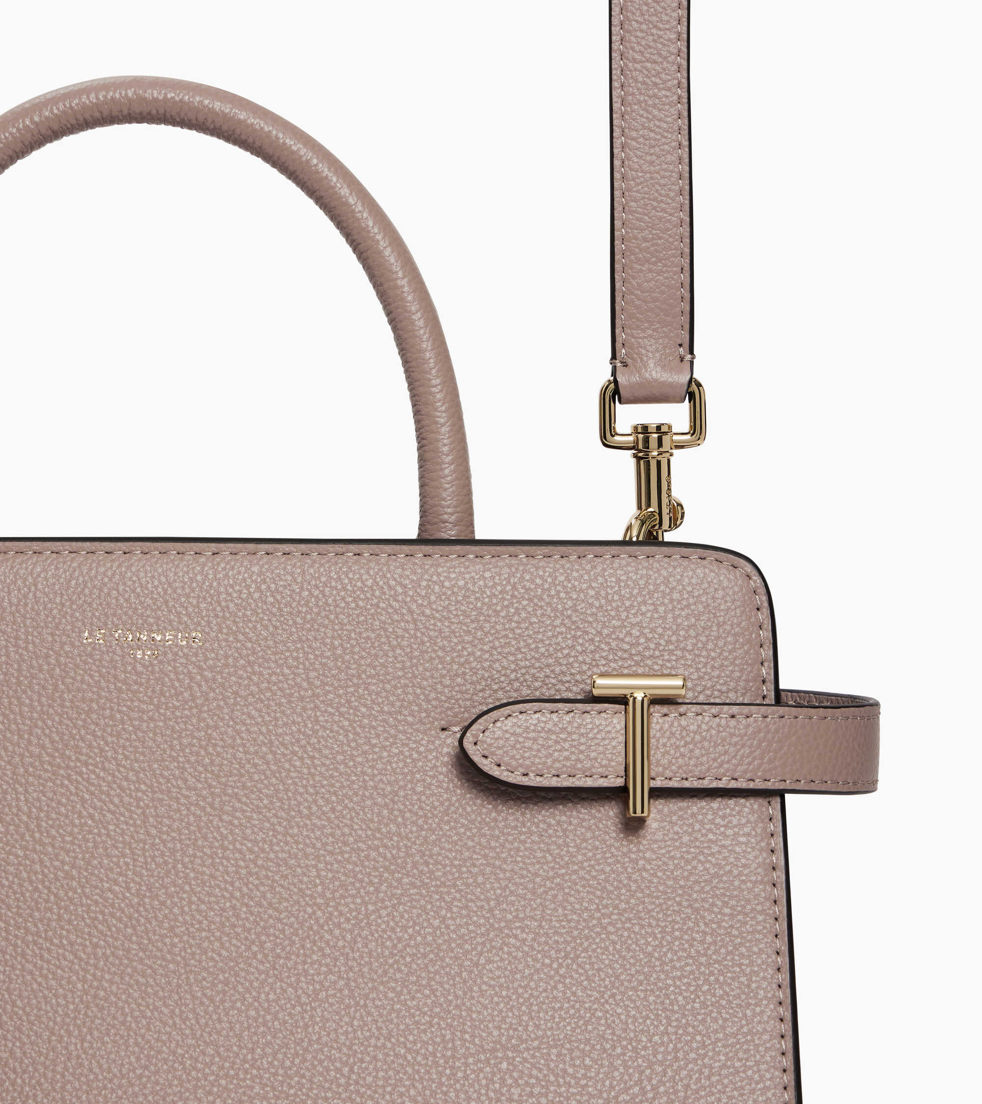 Mittelgroße Handtasche Emilie aus genarbtem Leder