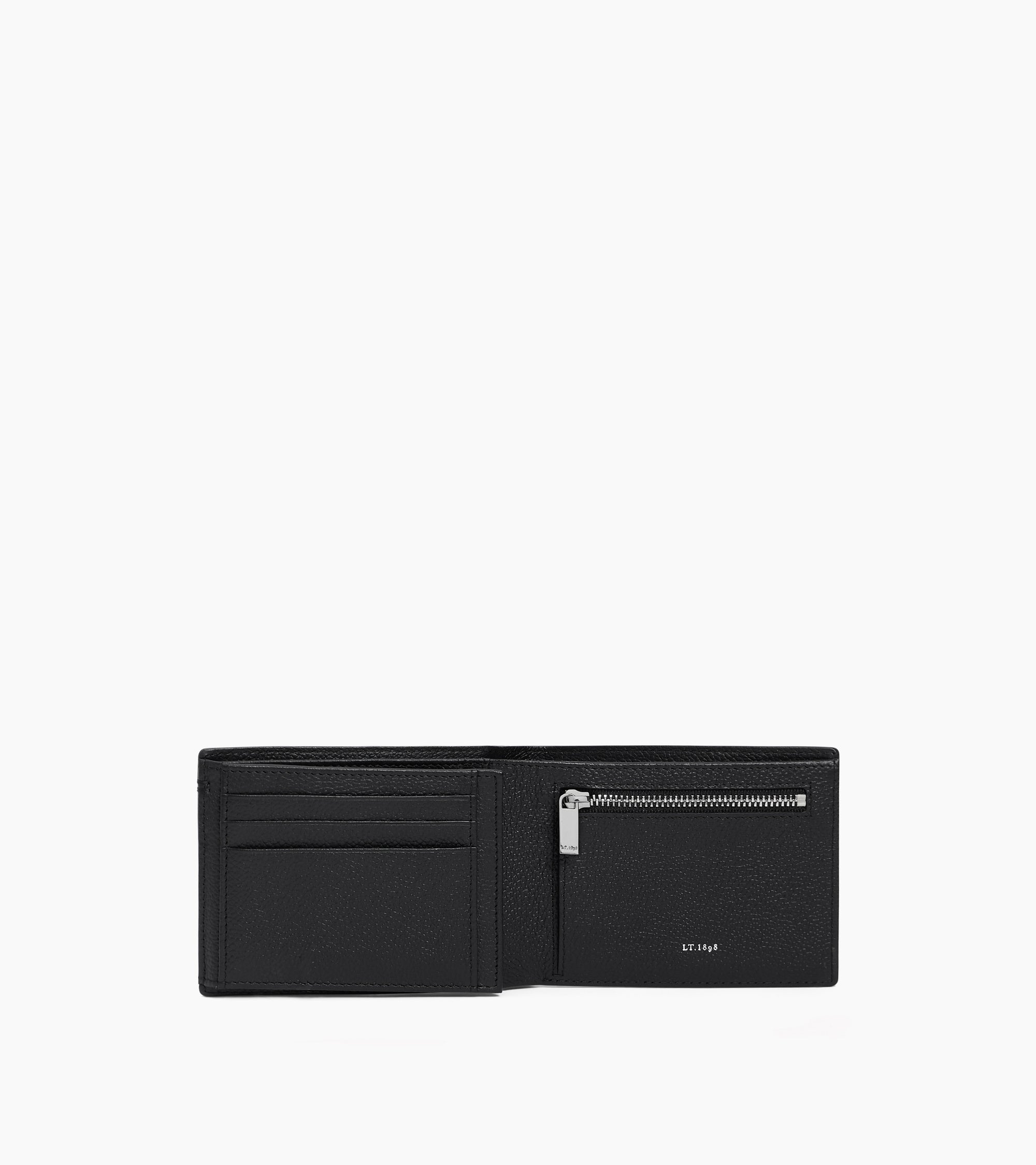 Lucien horizontal two-fold wallet in grained leather