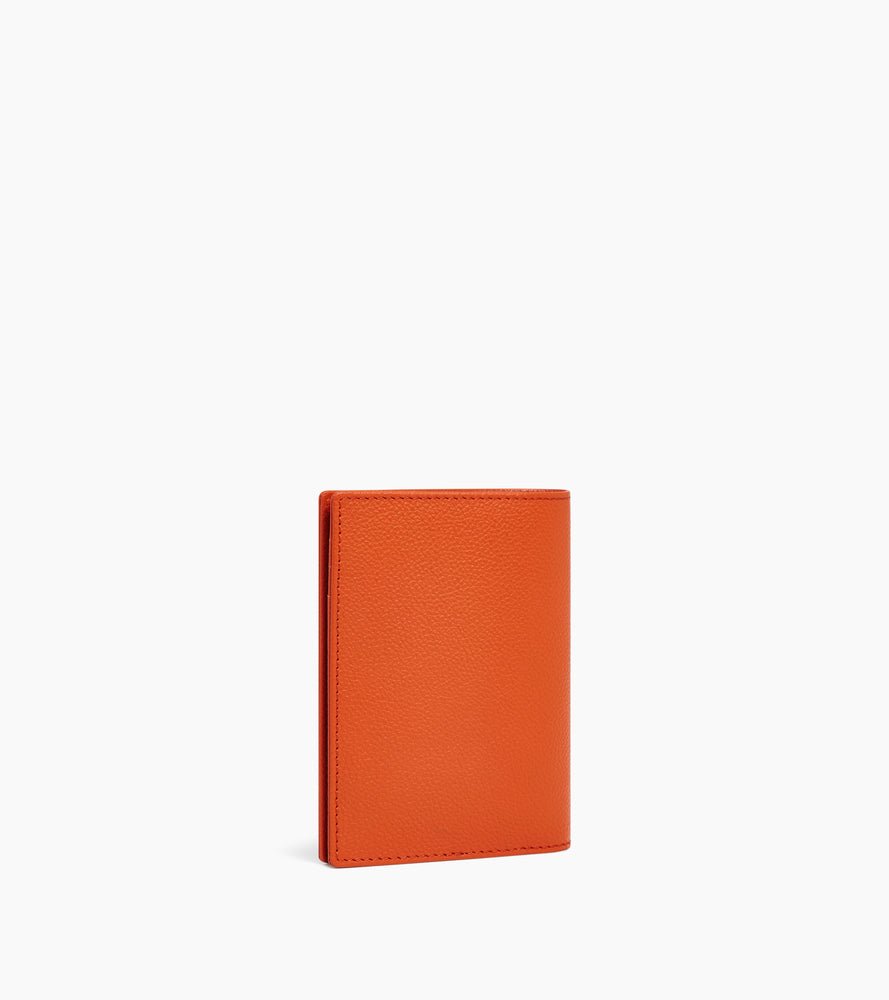 Passport holder in grained leather