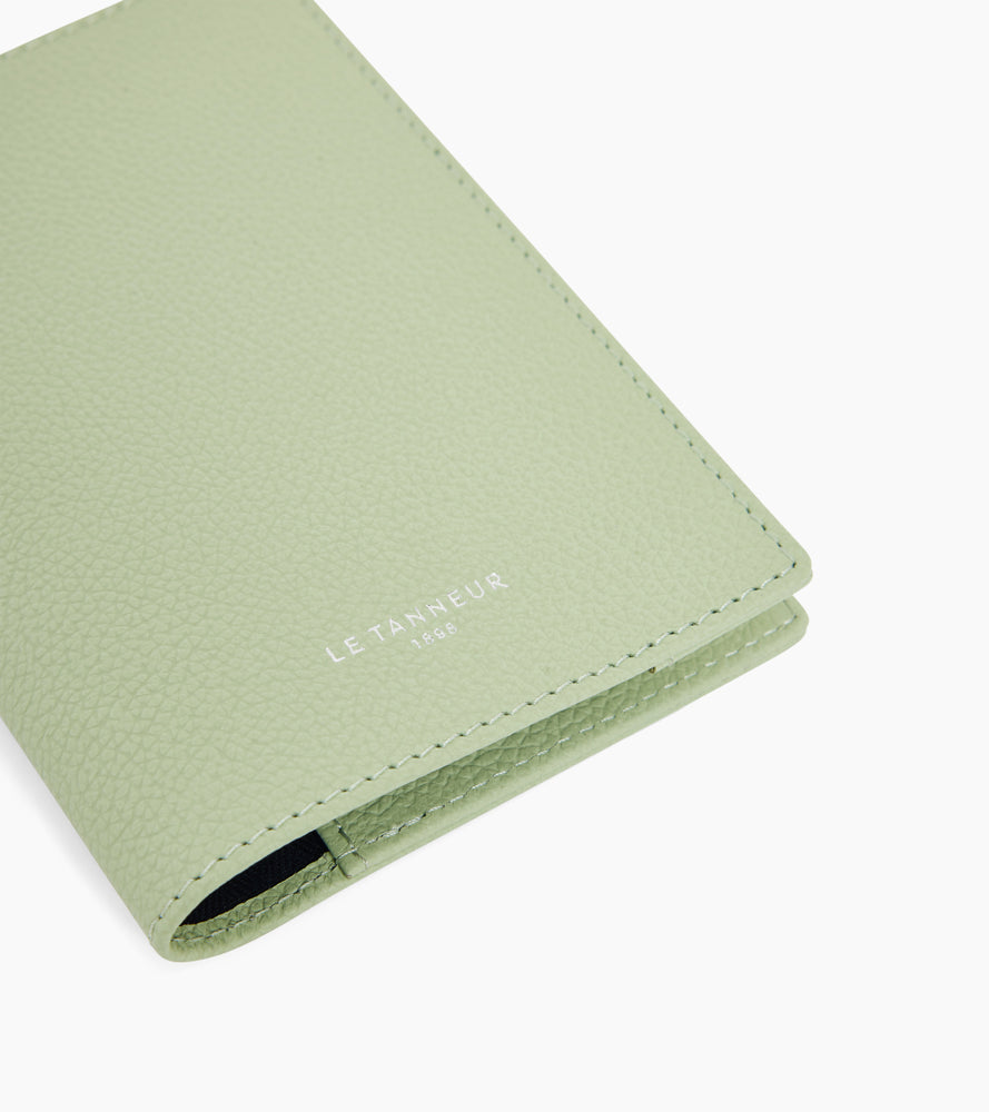 Passport holder in grained leather