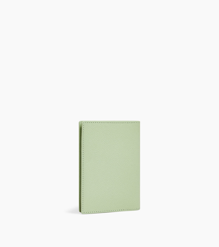 Passport holder in grained leather