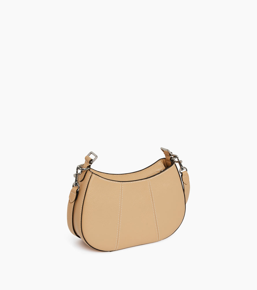 Juliette small half-moon bag in grained leather