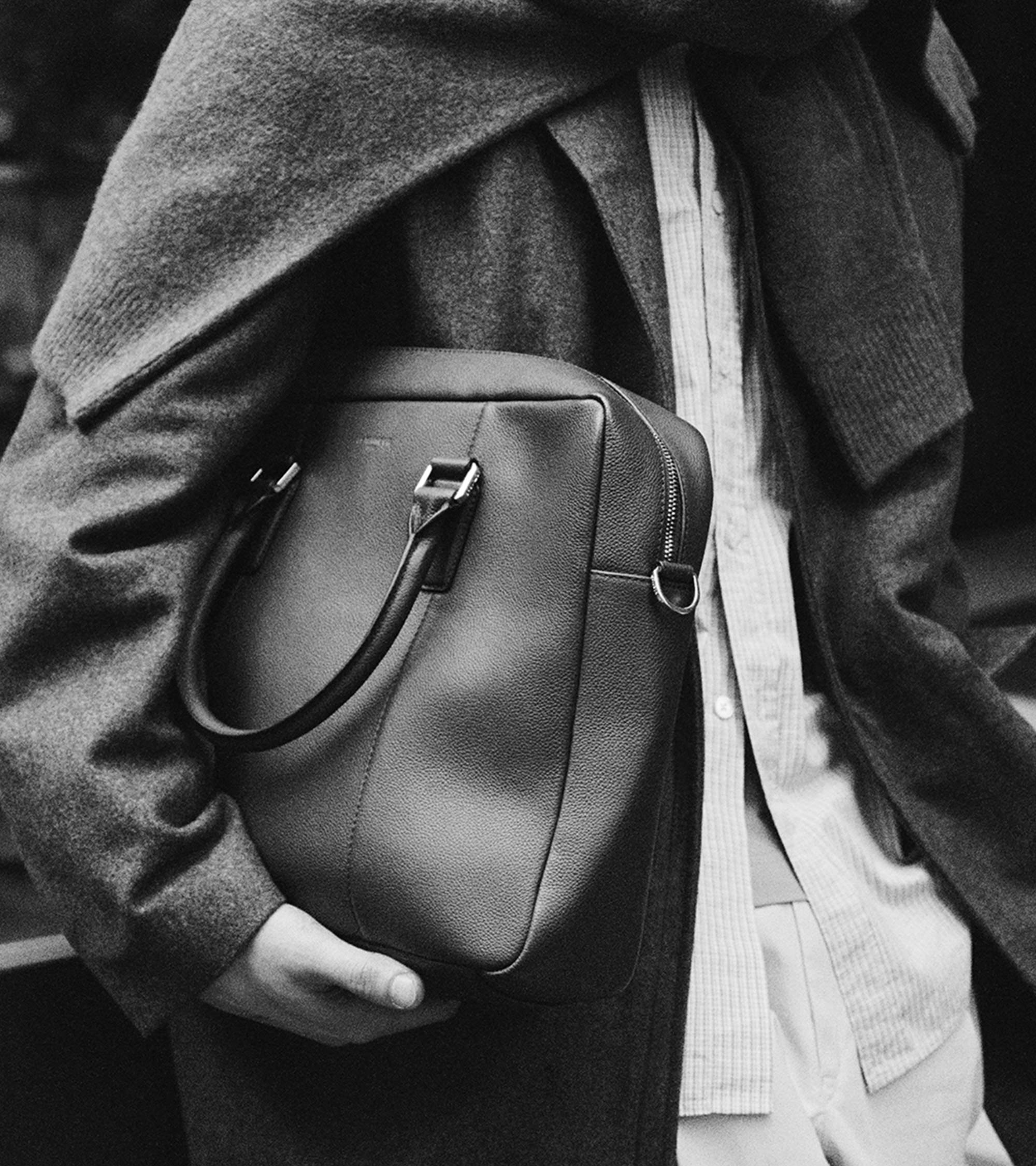 Marceau slim 15" document case in grained leather