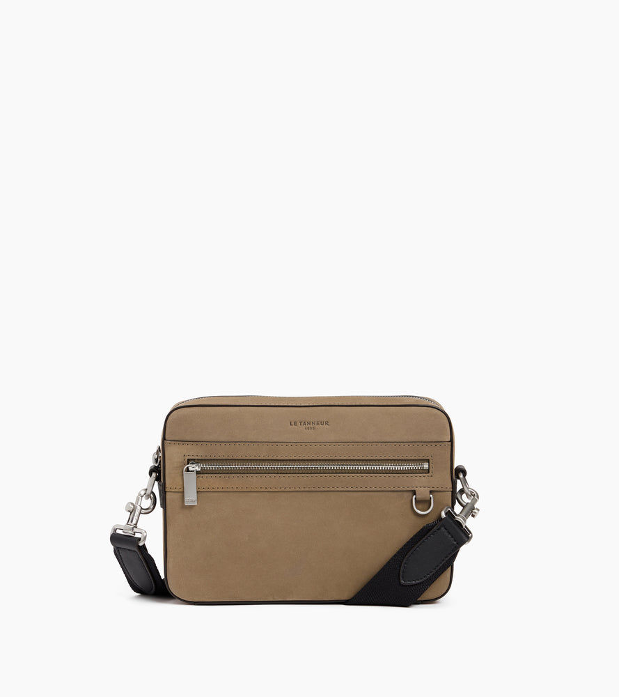 Emile small satchel in smooth leather and nubuck