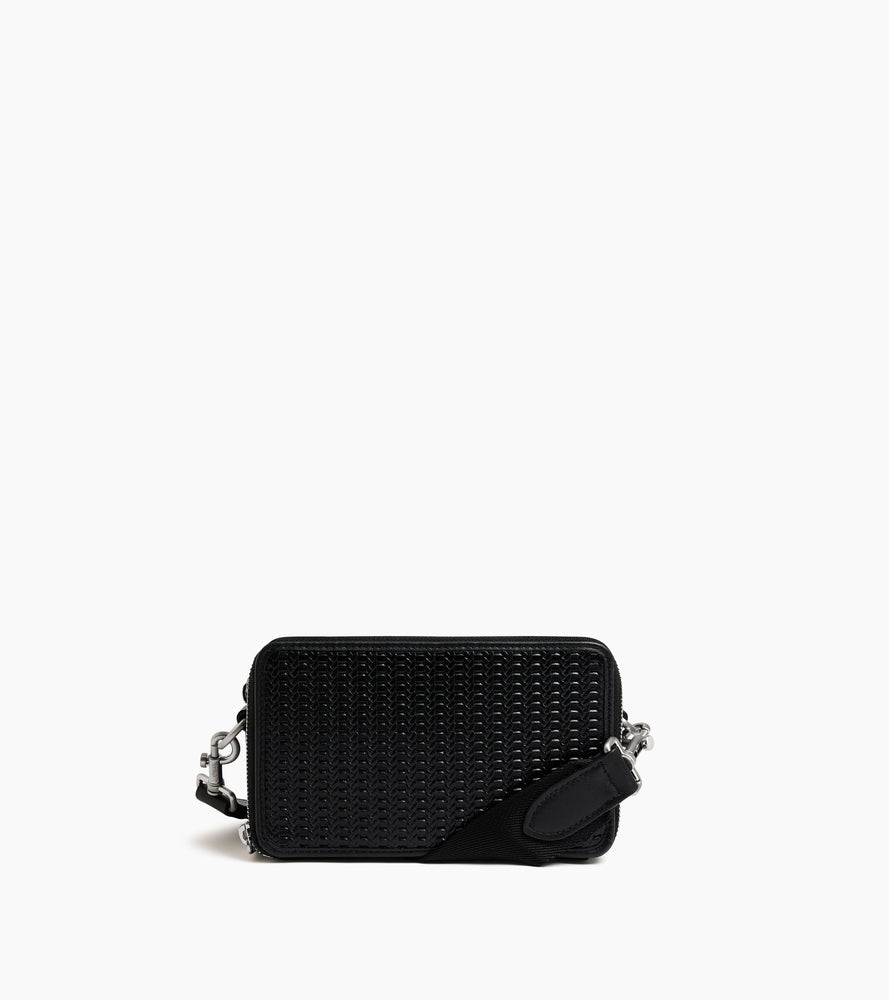 Petite sacoche 2 compartiments Emile en cuir embossé et cuir lisse