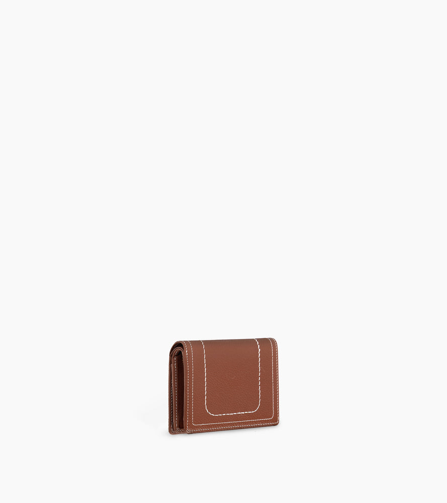 Ella small wallet in grained leather
