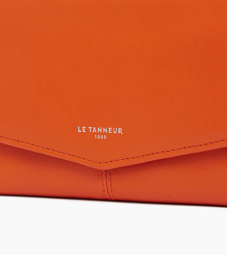 Large zipped wallet Charlotte in smooth leather