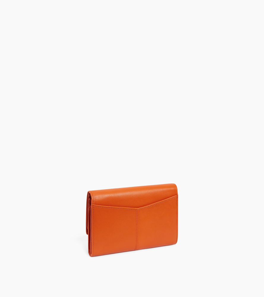 Large zipped wallet Charlotte in smooth leather