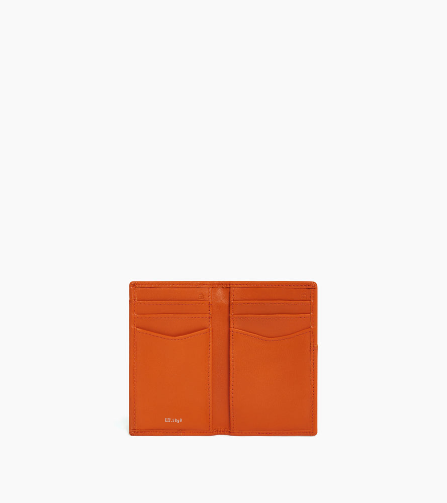 Charlotte vertical card holder in smooth leather