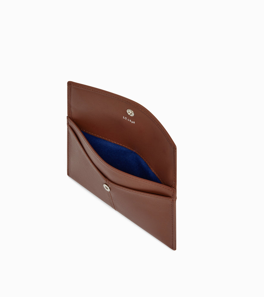 Medium envelope pouch Charlotte in smooth leather
