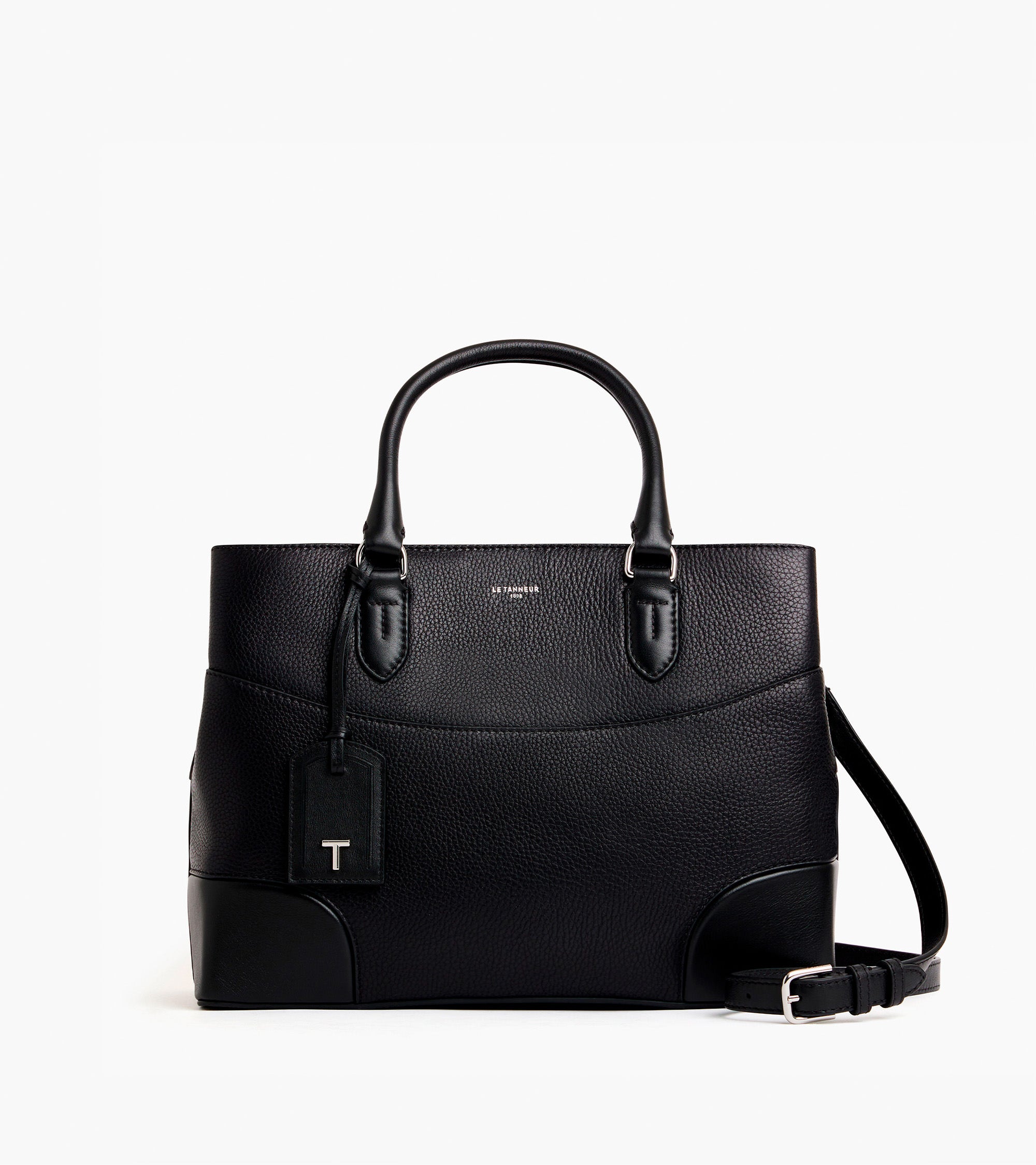 Romy large smooth grained leather handbag