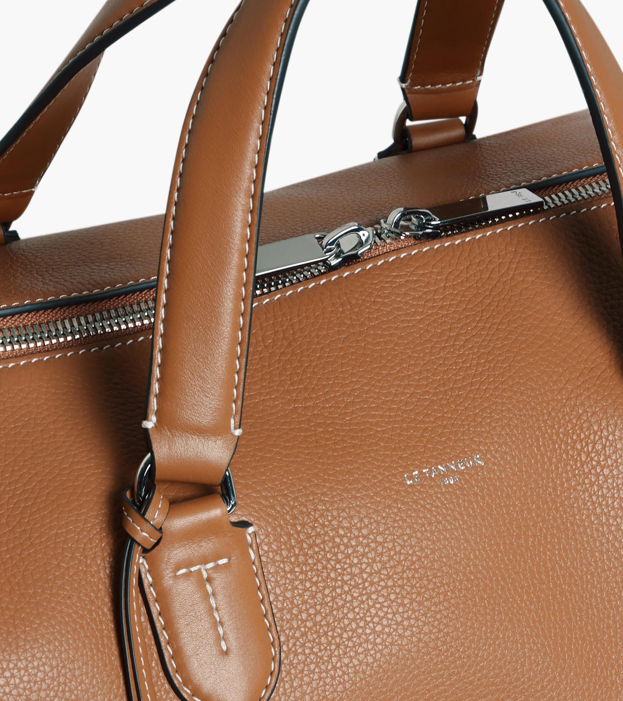 Romy grained and smooth leather 24h travel bag